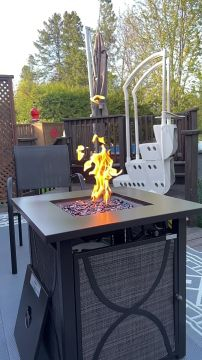 Gas fire pit @ 240 fps